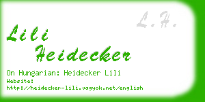 lili heidecker business card